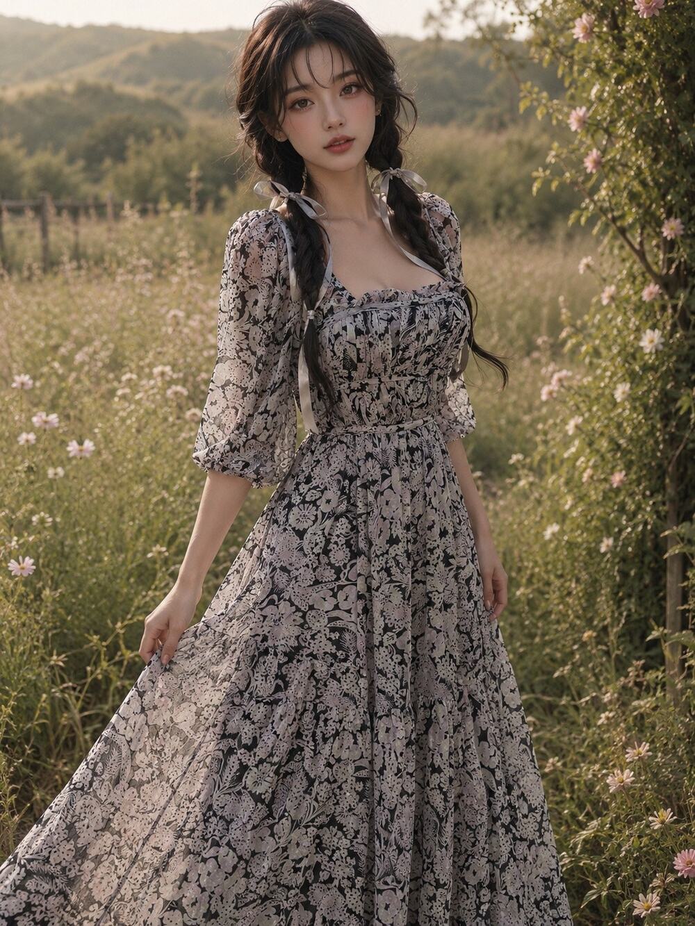 NWT Storybook Wanderings & Cottage Daydreams Anthropologie meadowcore Maxi Dress
